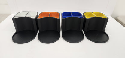 3D‑printed Puff co organizer with catch‑all tray — compact desk station